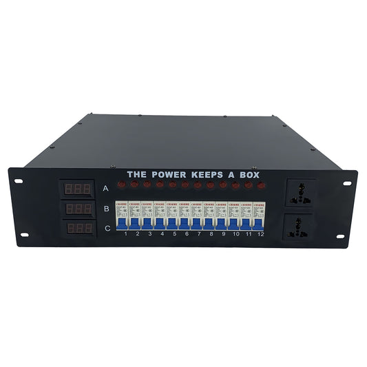 12-Channel Power Distribution Box AC380V - Front View