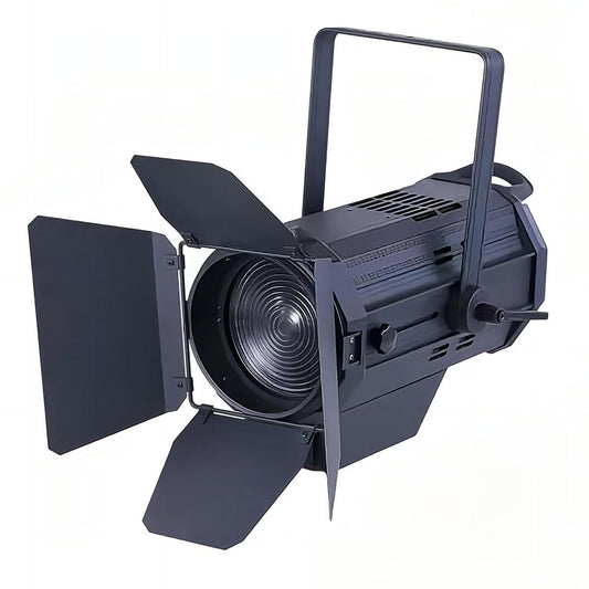 400W LED Fresnel Spotlight with Barn Doors (3200K-5600K / 25°-55° Zoom)